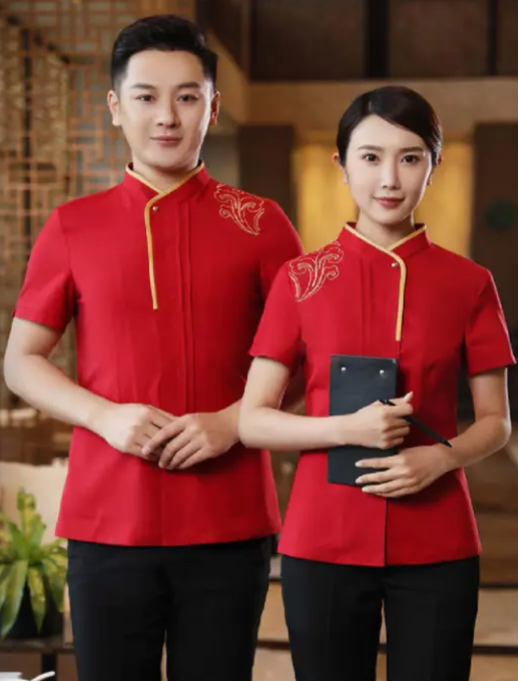 工作服，酒店工作服，紅色酒店工作服，工作服制服